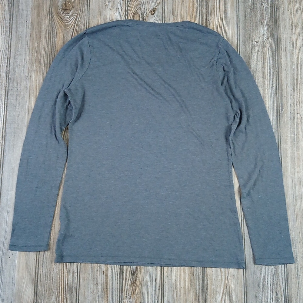 Gray Lightweight Soft Long Sleeve Basic Comfy Cas… - image 6
